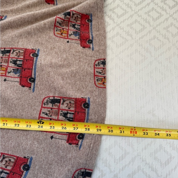 Shana Women’s Sweater Double Decker Red Bus Print Size Medium - Picture 5 of 5
